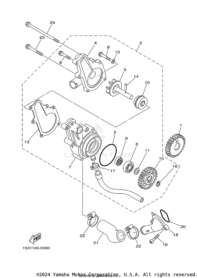 Water Pump RAPTOR 700 SPECIAL EDITION - YFM70RSEY - 2009 Schematic
