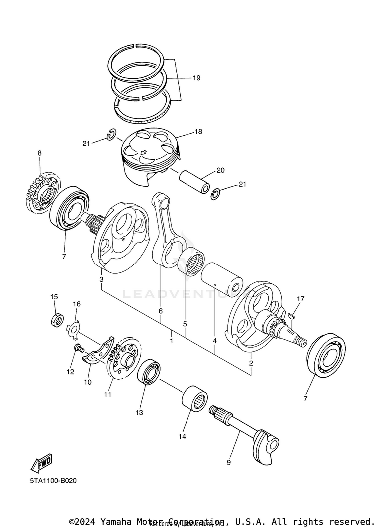 Crankshaft & Piston Schematic