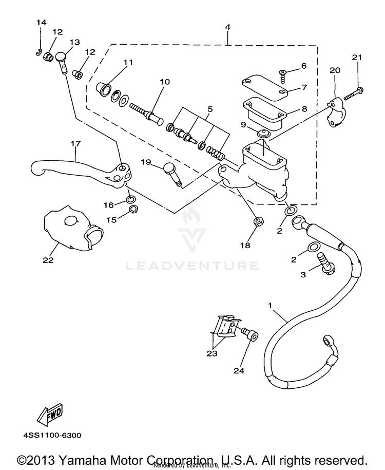 Front Master Cylinder Schematic