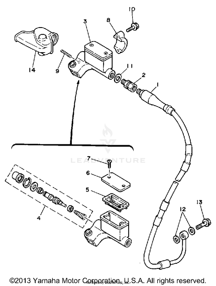 Front Master Cylinder Schematic