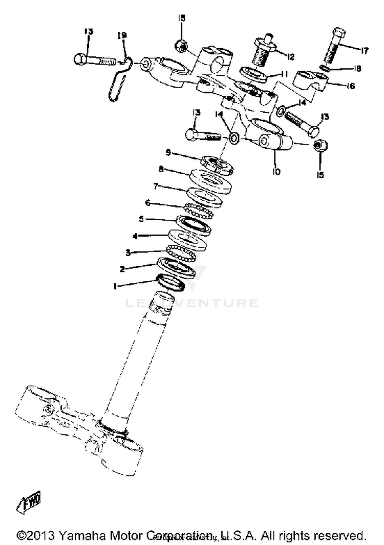 Steering Yz125a - B Schematic