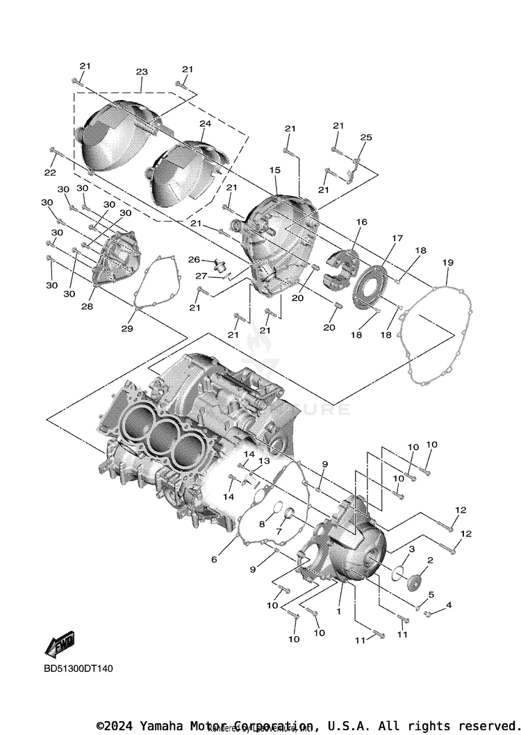 Crankcase Cover 1 Schematic