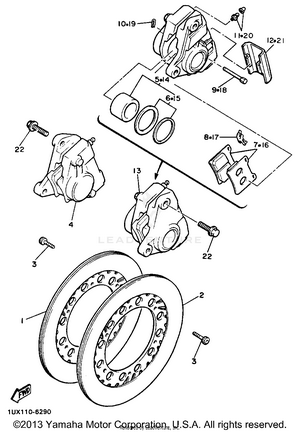 Front Brake Caliper Schematic