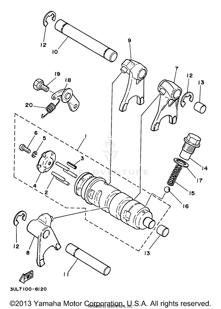 Shift Cam Shift Fork Schematic
