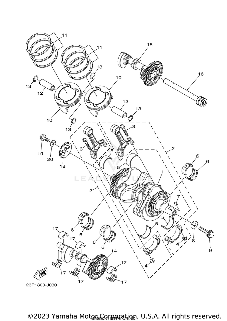Crankshaft Piston Schematic