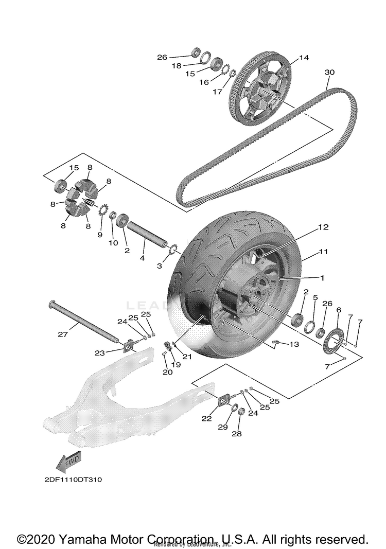 Rear Wheel STAR VENTURE - XV19FML - 2021 Schematic