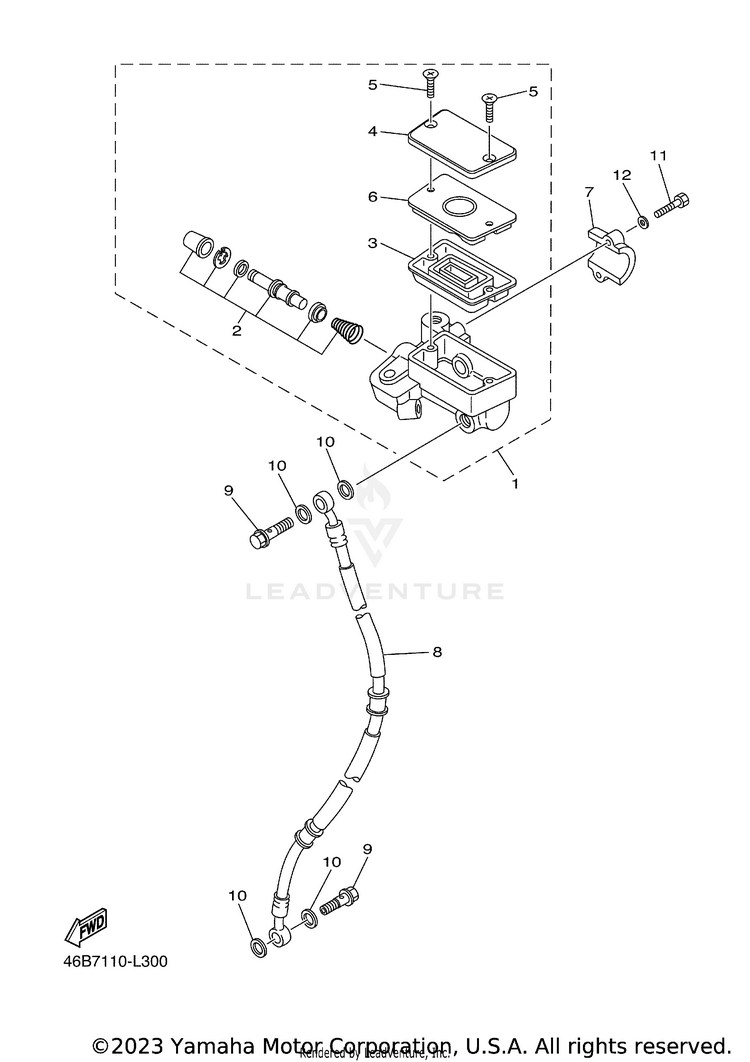 Front Master Cylinder Schematic