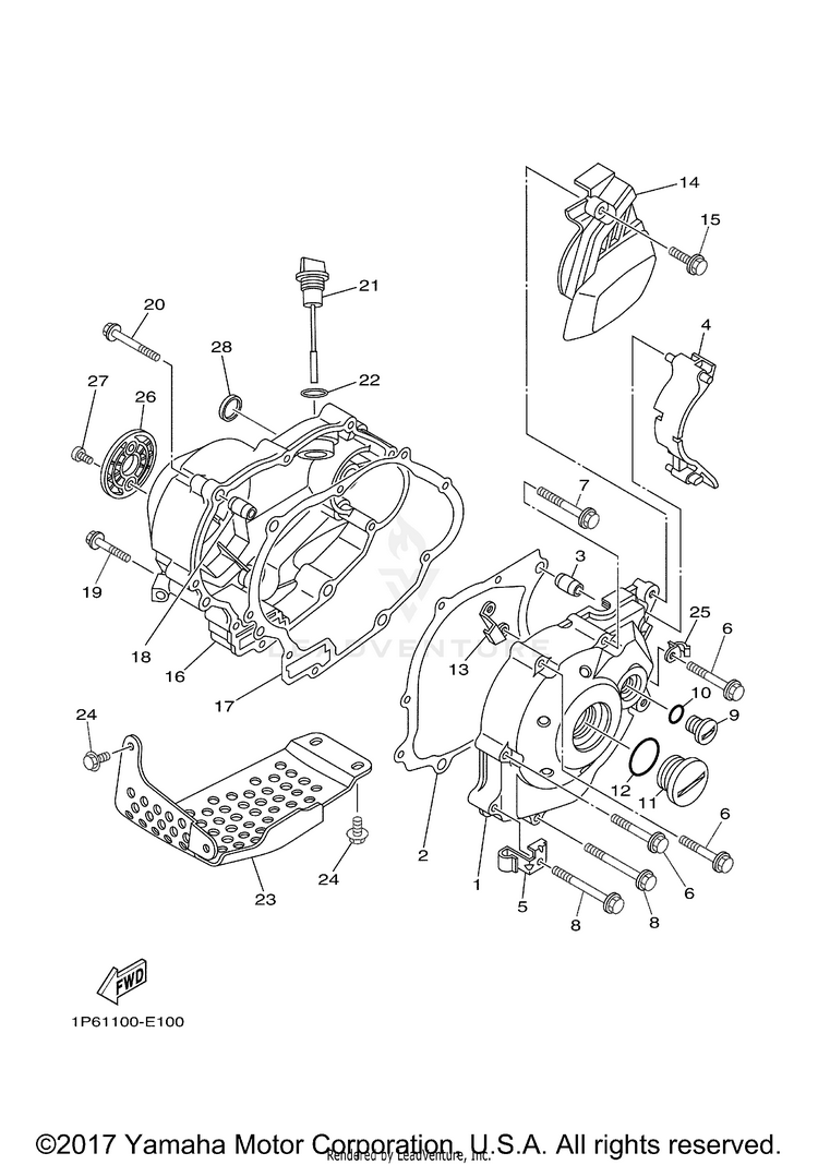 Crankcase Cover 1 Schematic