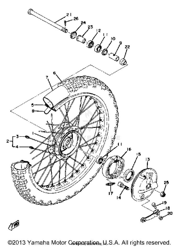 Front Wheel Yz80c Schematic