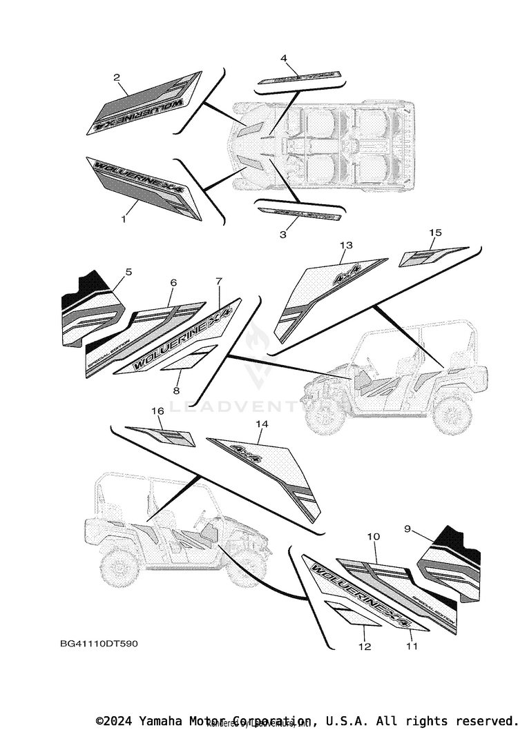 Graphics WOLVERINE X4 SPECIAL - YXF85WPSJS - 2018 Schematic