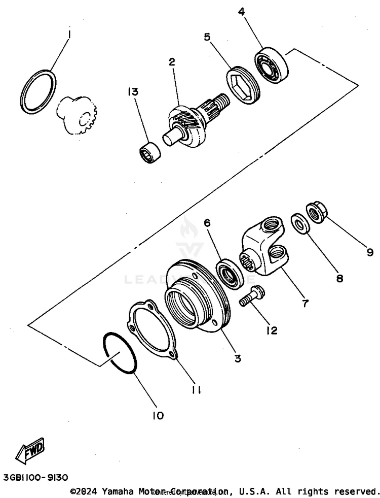 Middle Drive Gear Schematic