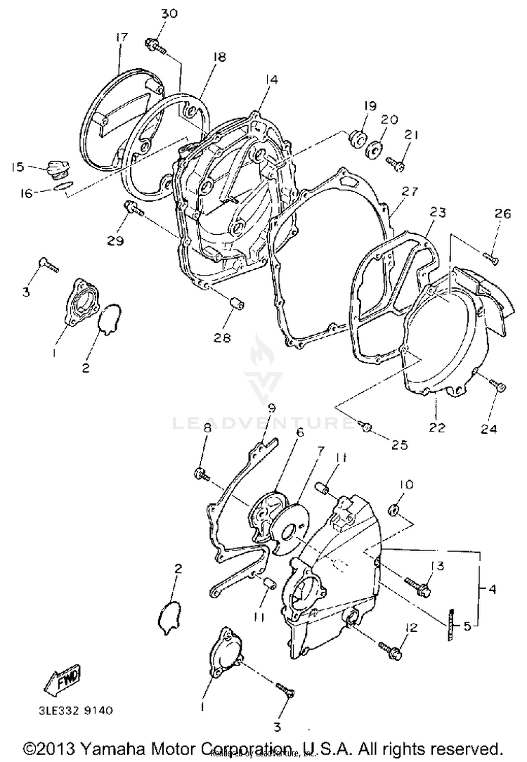 Crankcase Cover 1 Schematic