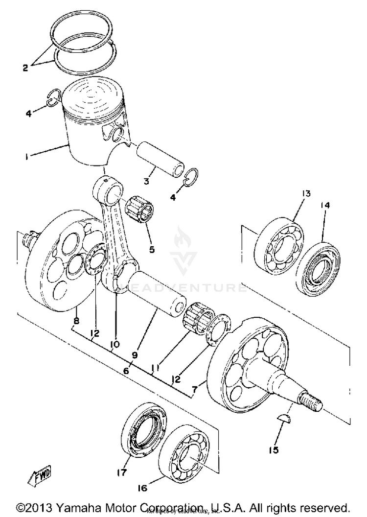 Crankshaft-Piston Schematic