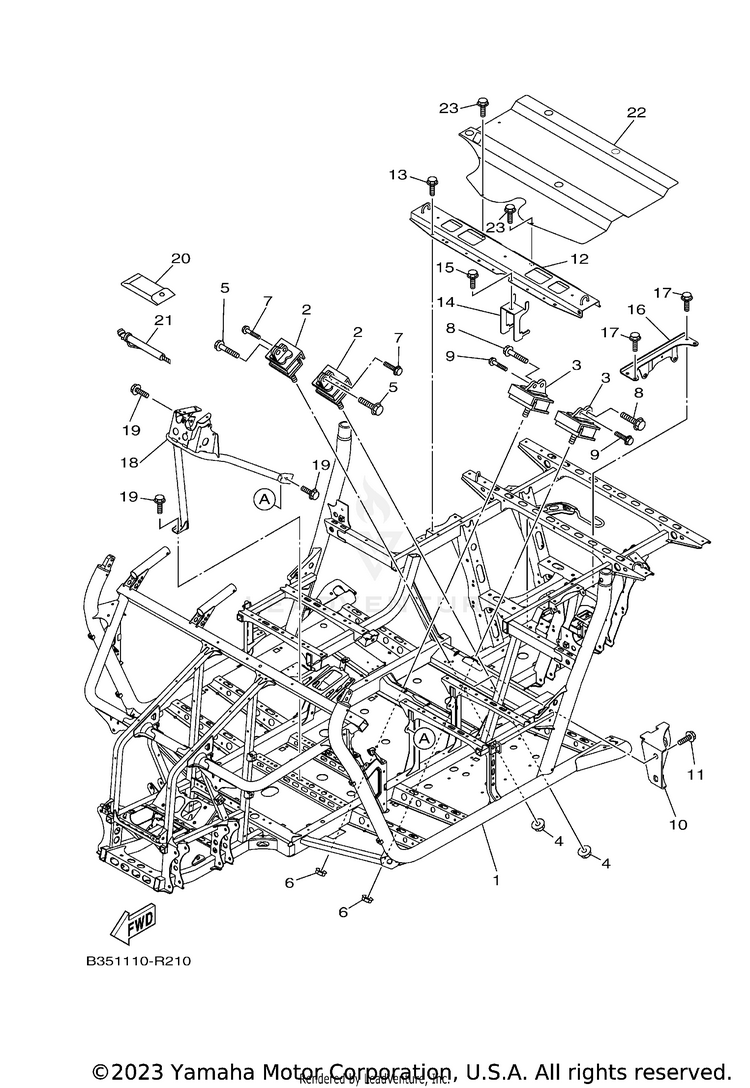 Frame WOLVERINE - YXE70WDBHG - 2017 Schematic
