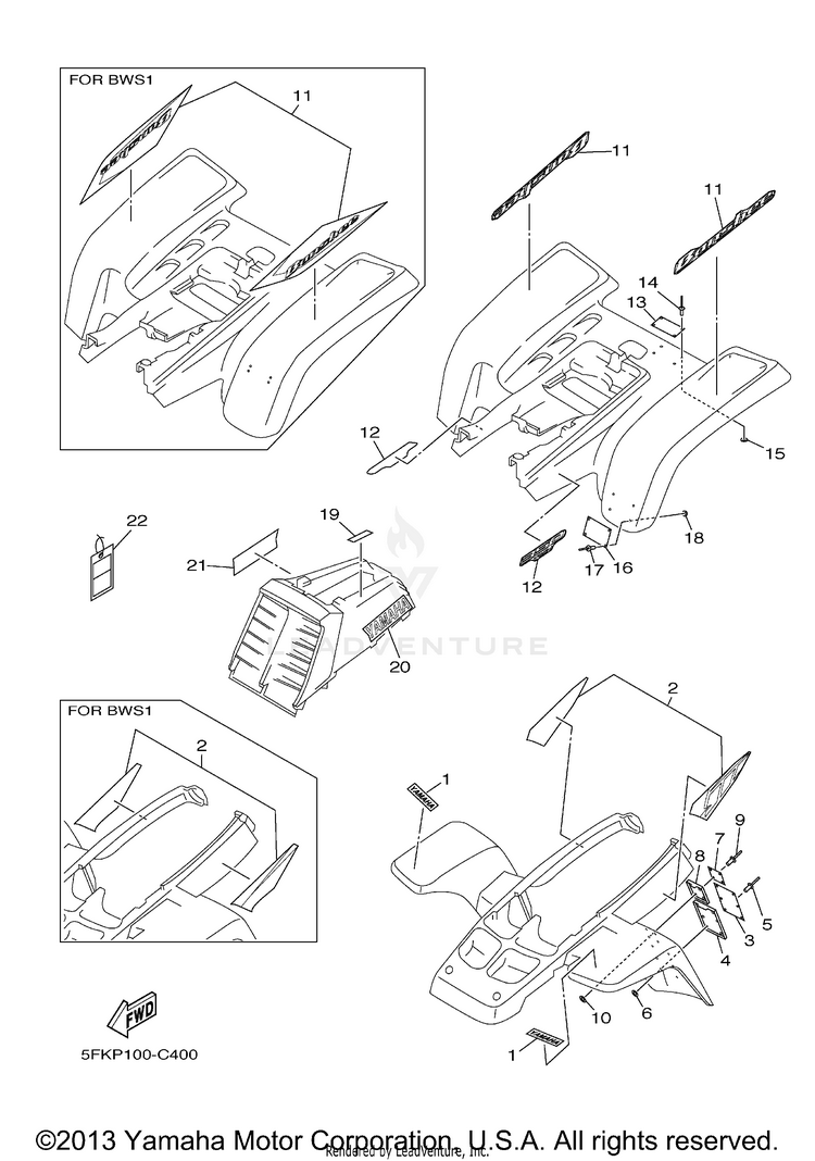 Emblem Label 1 BANSHEE - YFZ350S - 2004 Schematic