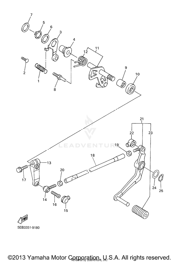 Shift Shaft Schematic