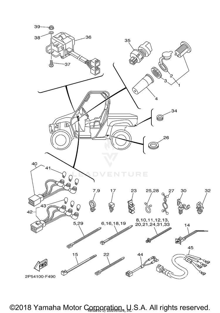 Electrical 2 RHINO 450 HUNTER - YXR45FHX - 2008 Schematic