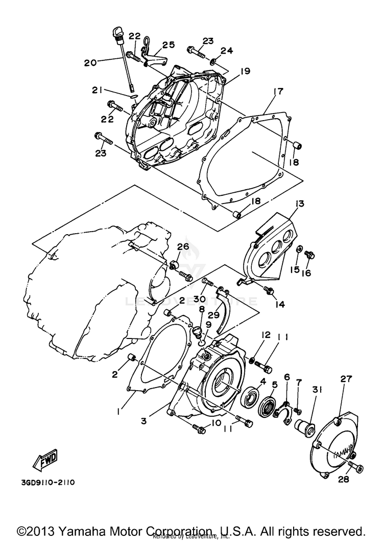 Crankcase Cover 1 Schematic