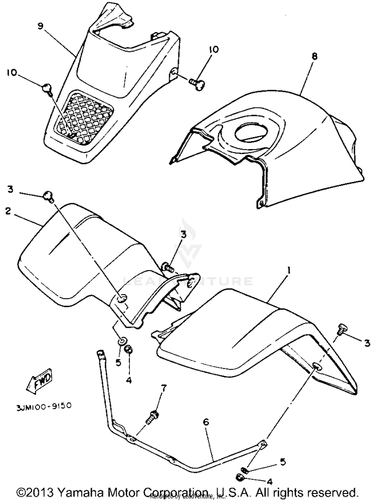 Front Fender BLASTER - YFS200D_MN - 1992 Schematic