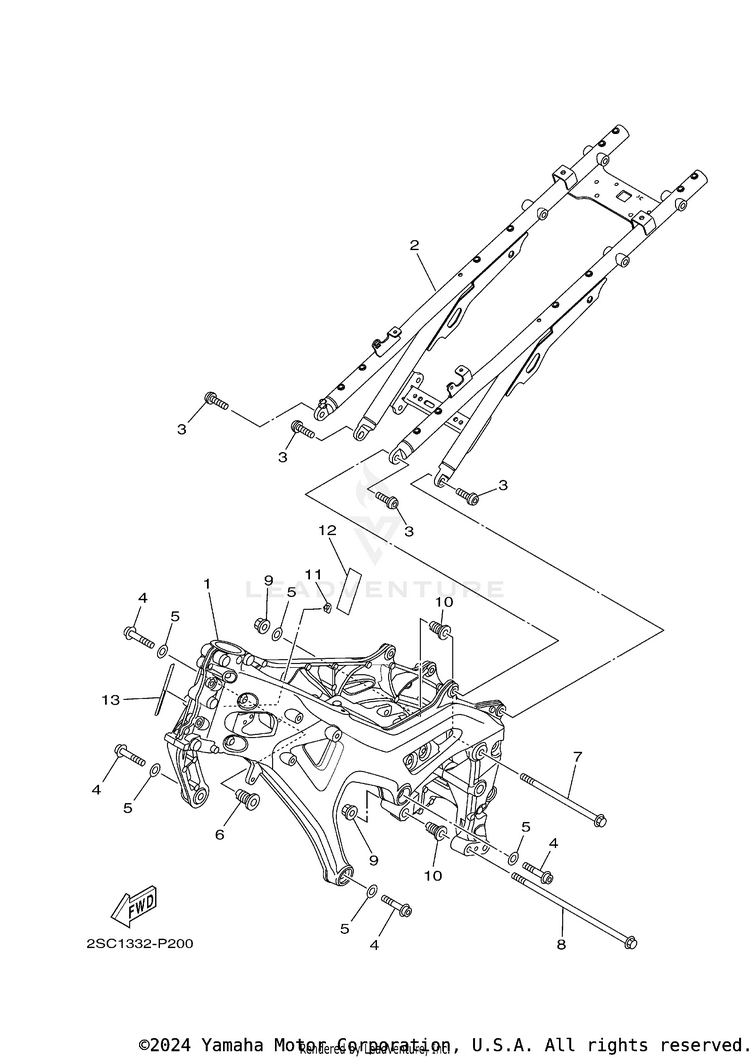 Frame FJ09 CA - FJ09GCB - 2016 Schematic