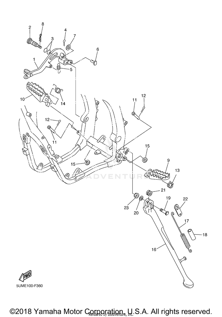 Stand Footrest Schematic