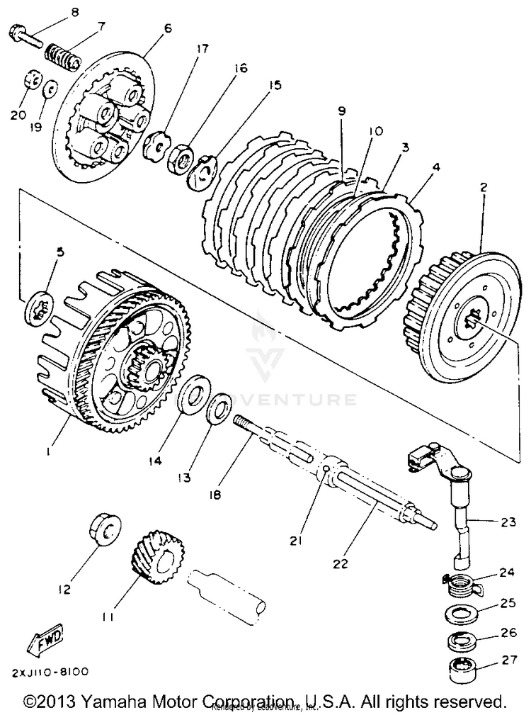 Clutch BLASTER - YFS200E_MN - 1993 Schematic