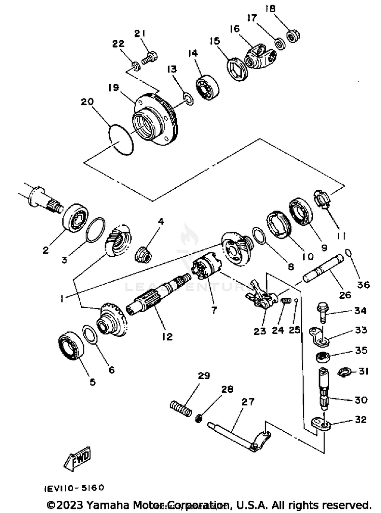 Middle Drive Gear Schematic
