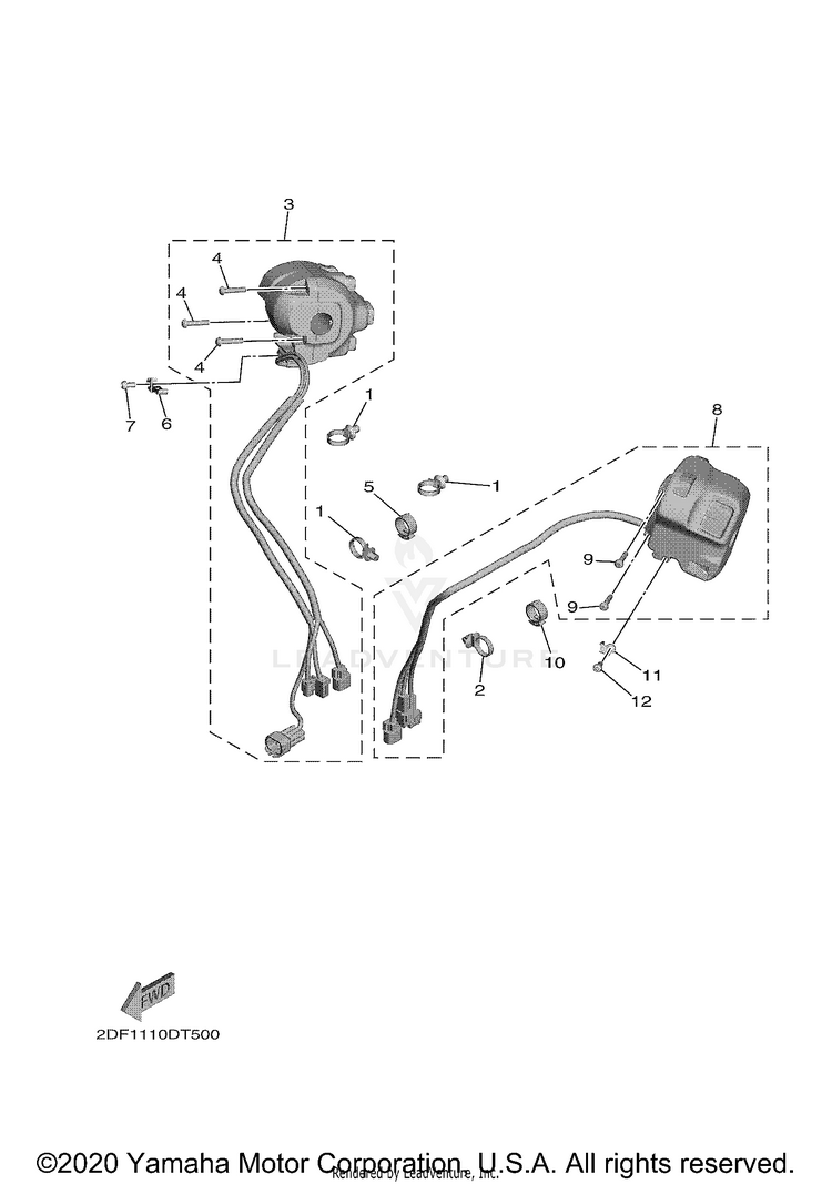 Handle Switch & Lever STAR VENTURE - XV19FML - 2021 Schematic