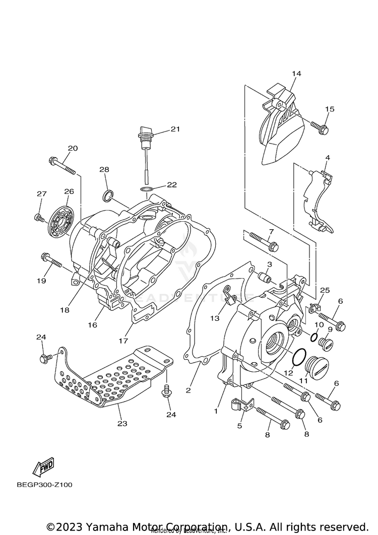 Crankcase Cover 1 Schematic