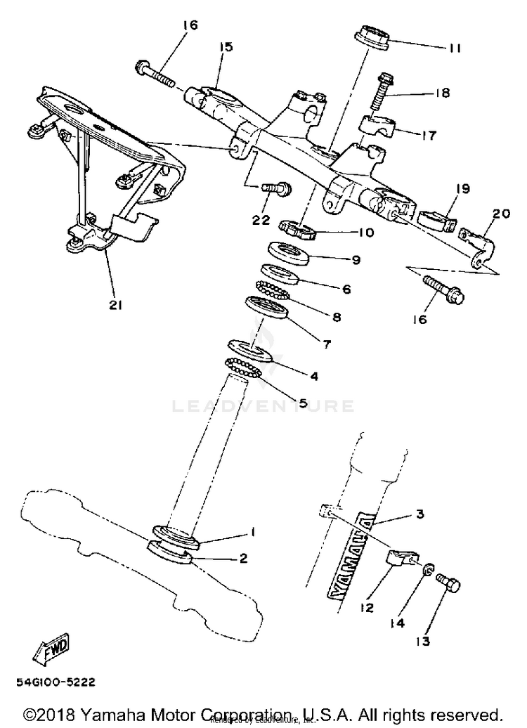 Steering BIG WHEEL ELEC START - BW200ES - 1986 Schematic