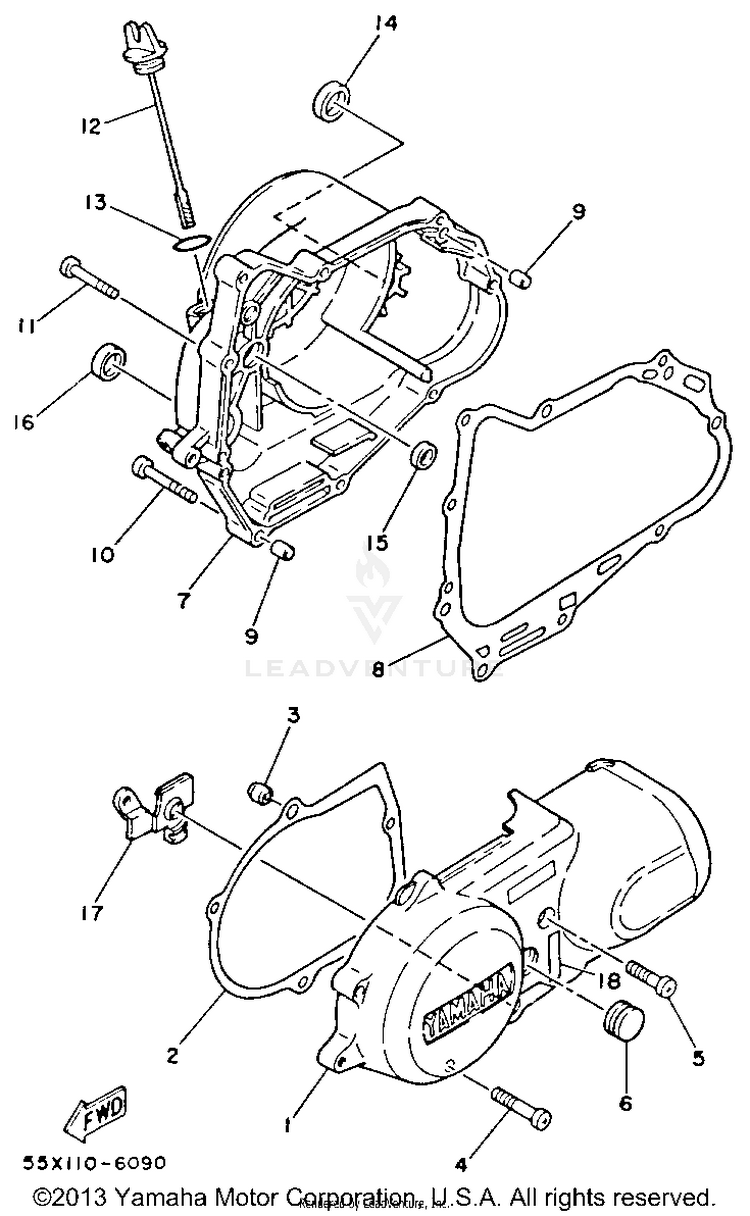 Crankcase Cover 1 Schematic