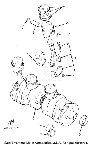 Crankshaft Piston Schematic