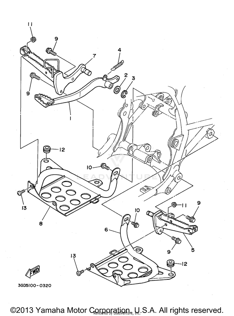 Stand Footrest Schematic