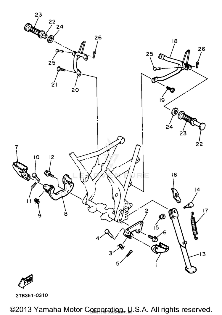 Stand Footrest Schematic