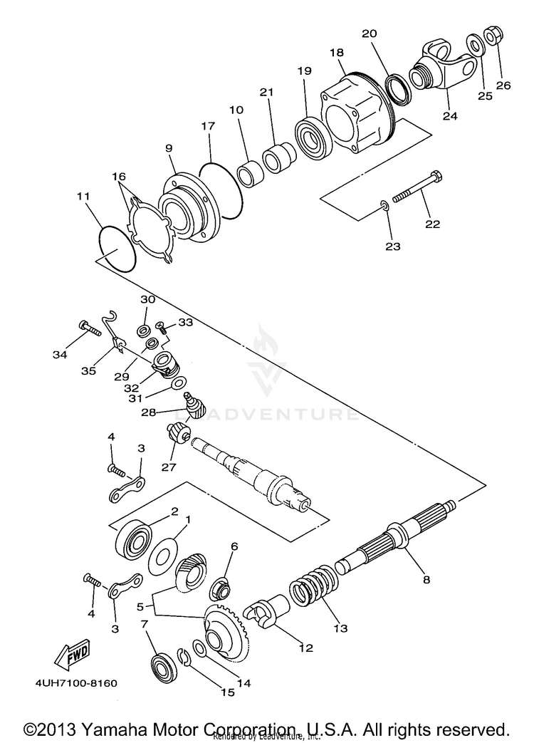 Middle Drive Gear Schematic
