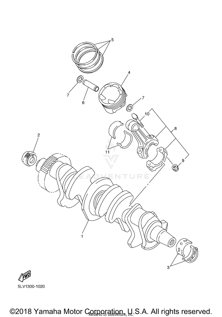 Crankshaft Piston Schematic