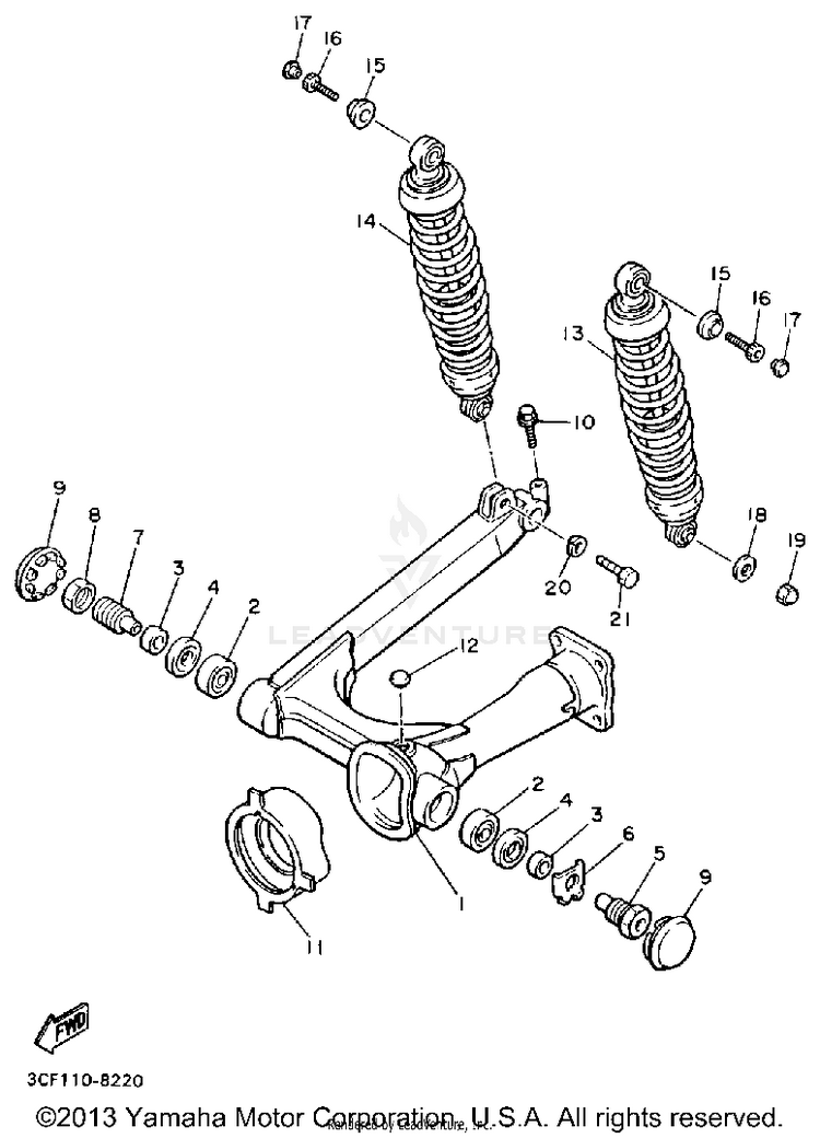 Swing Arm Rear Shocks Schematic