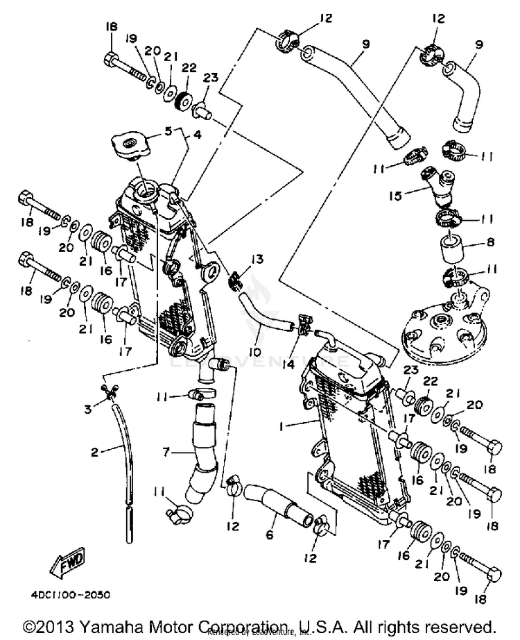 Radiator - Hose Schematic