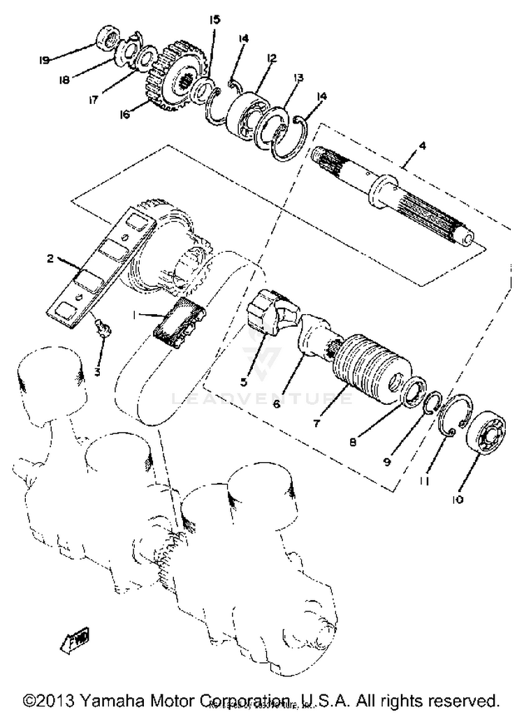 Primary Shaft Chain XS1100G - 1980 Schematic