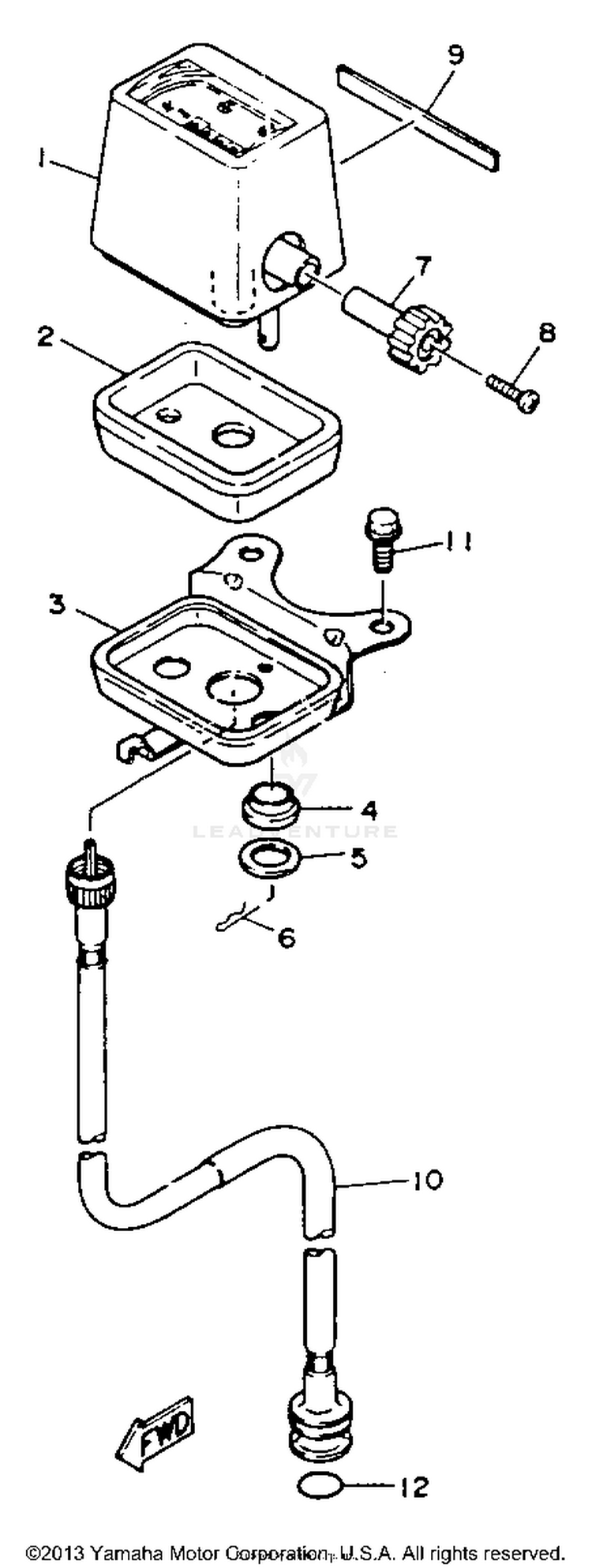 Meter BIG BEAR 4WD (ME & NH Only) - YFM350FWE_MNH - 1993 Schematic