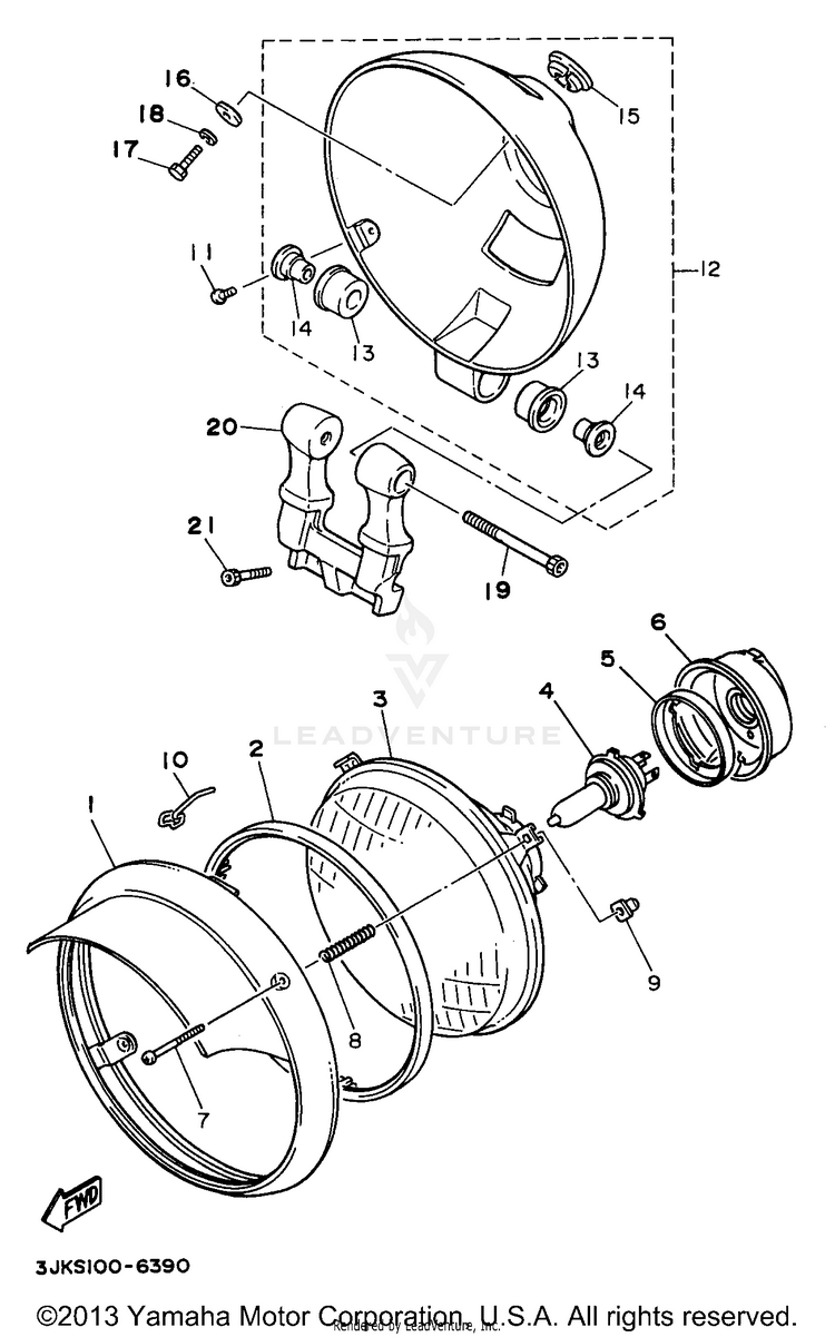 Headlight 2 Xv1100s Schematic