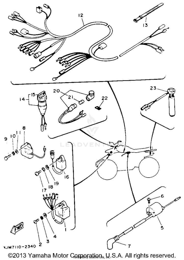 Eletrical 1 BLASTER - YFS200E - 1993 Schematic