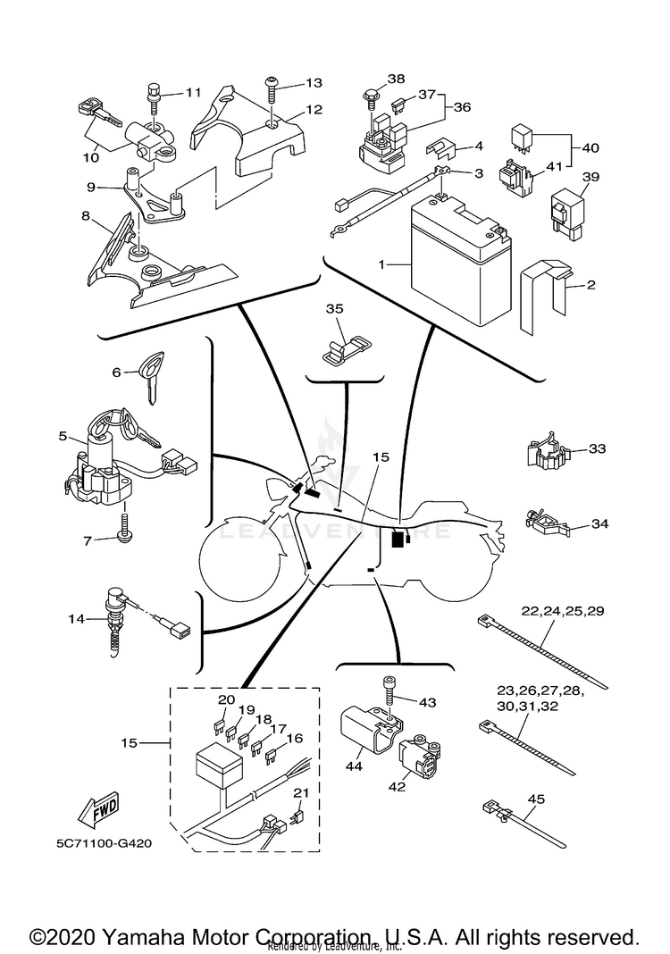 Electrical 2 RAIDER S - XV19CSXCL - 2008 Schematic