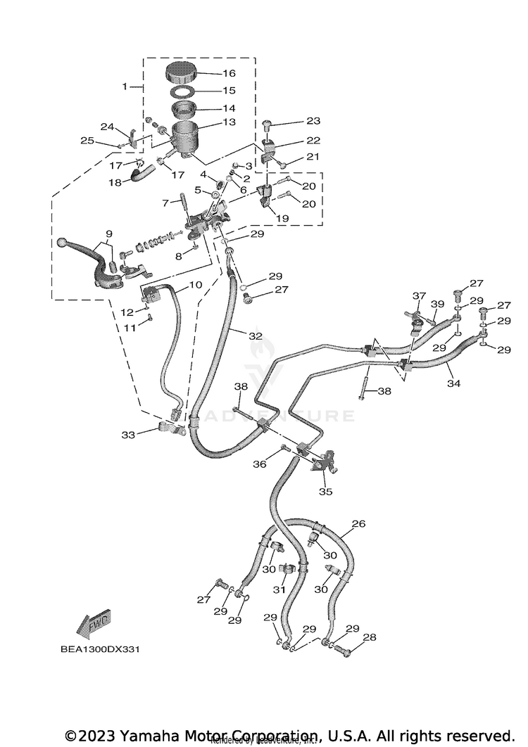 Front Master Cylinder Schematic