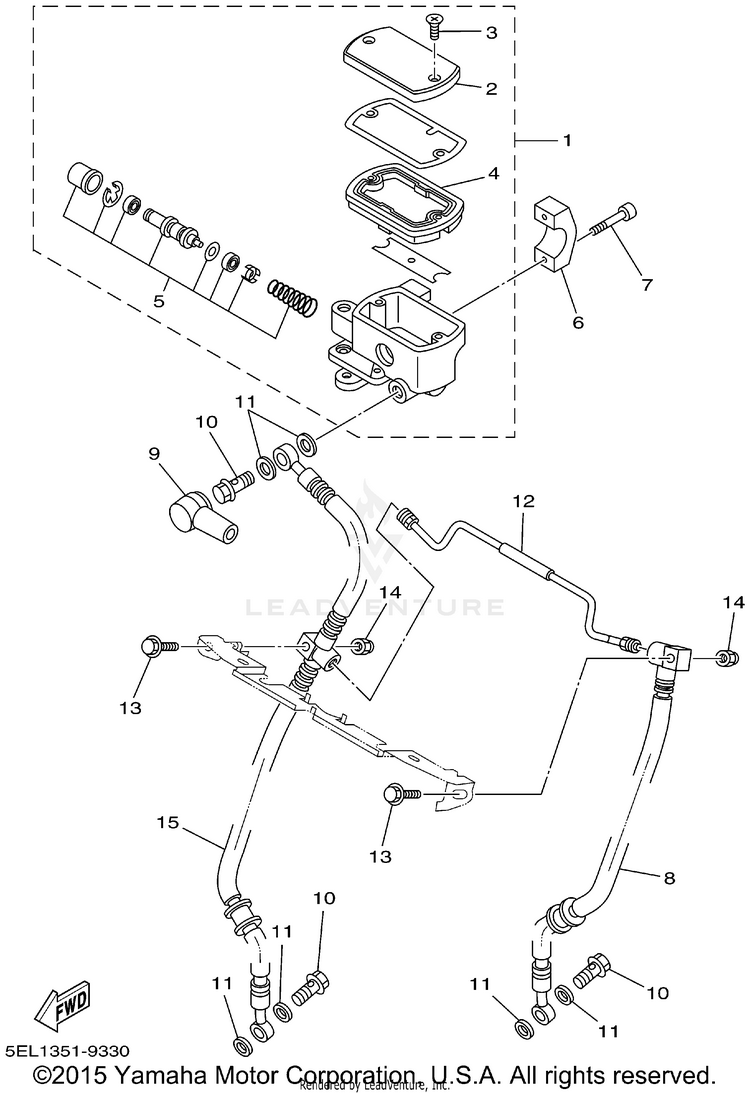 Front Master Cylinder Schematic