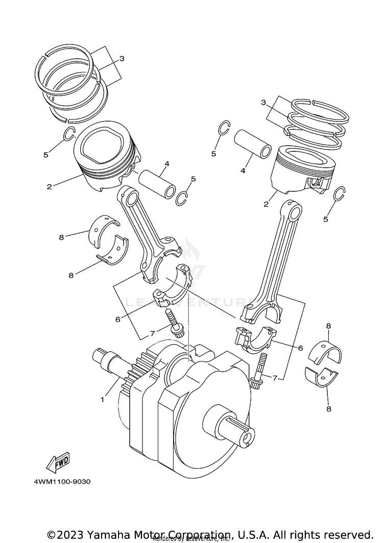 Crankshaft Piston Schematic