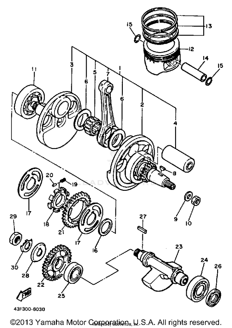 Crankshaft - Piston Schematic