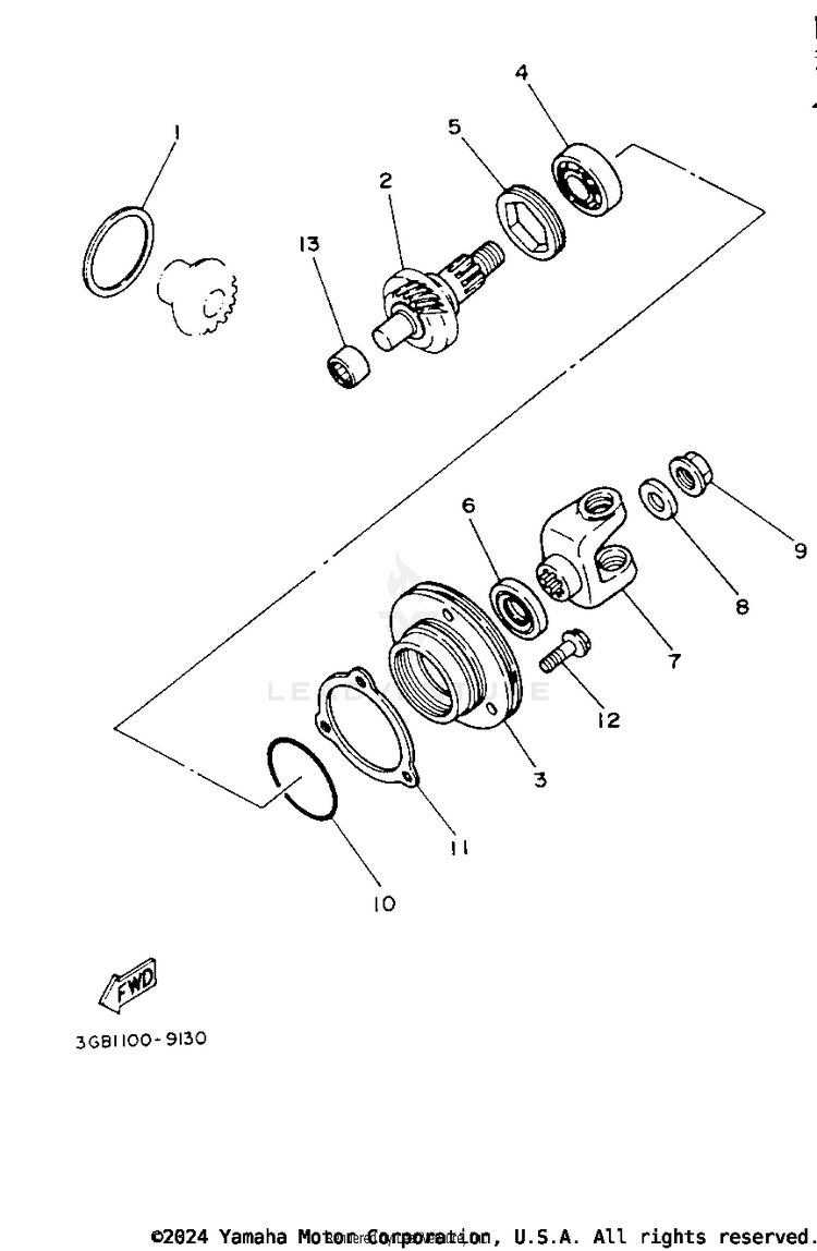 Middle Drive Gear Schematic
