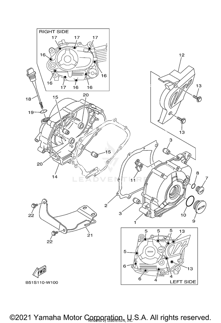 Crankcase Cover 1 Schematic