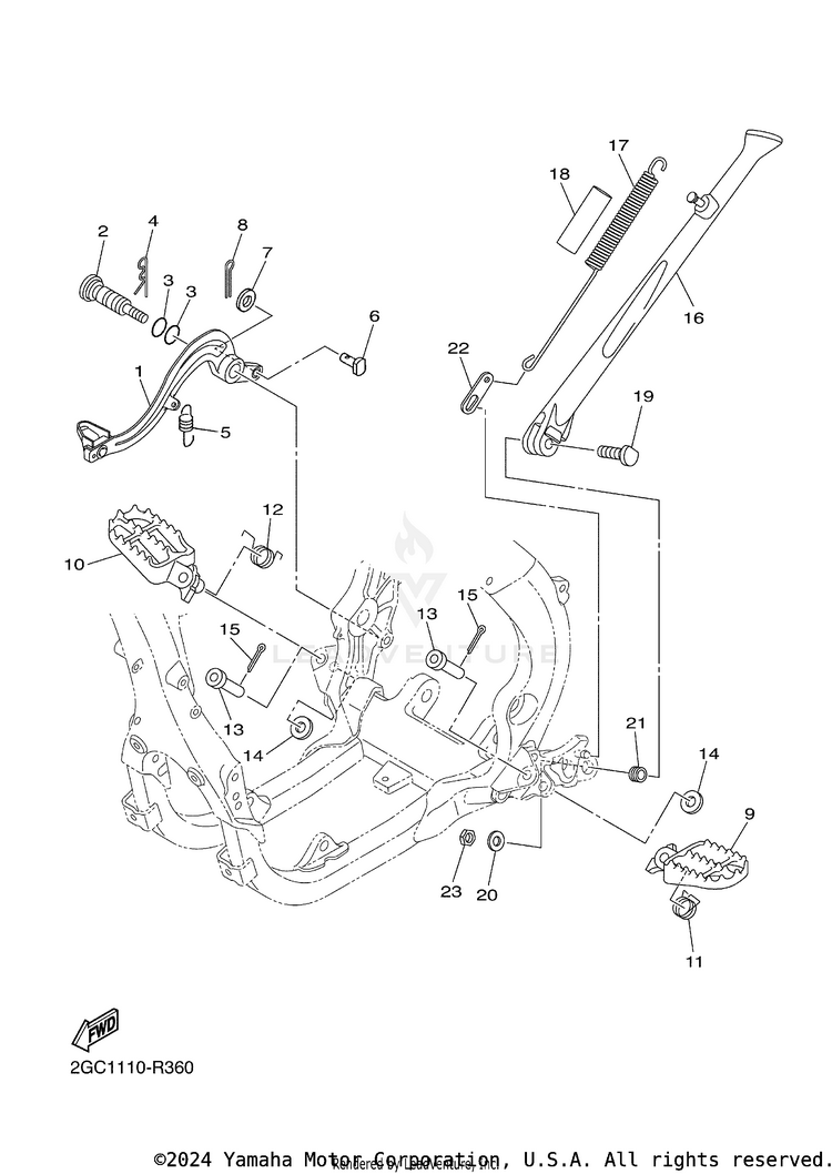 Stand Footrest Schematic